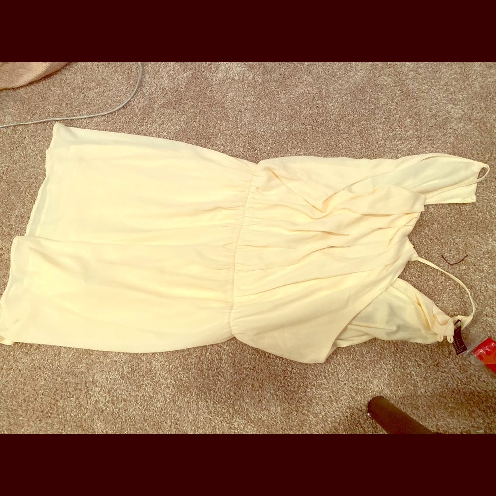 Thin Strap Ivory Dress